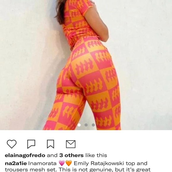 ISO pink saffron check inamorata beachwood pants - Picture 3 of 3